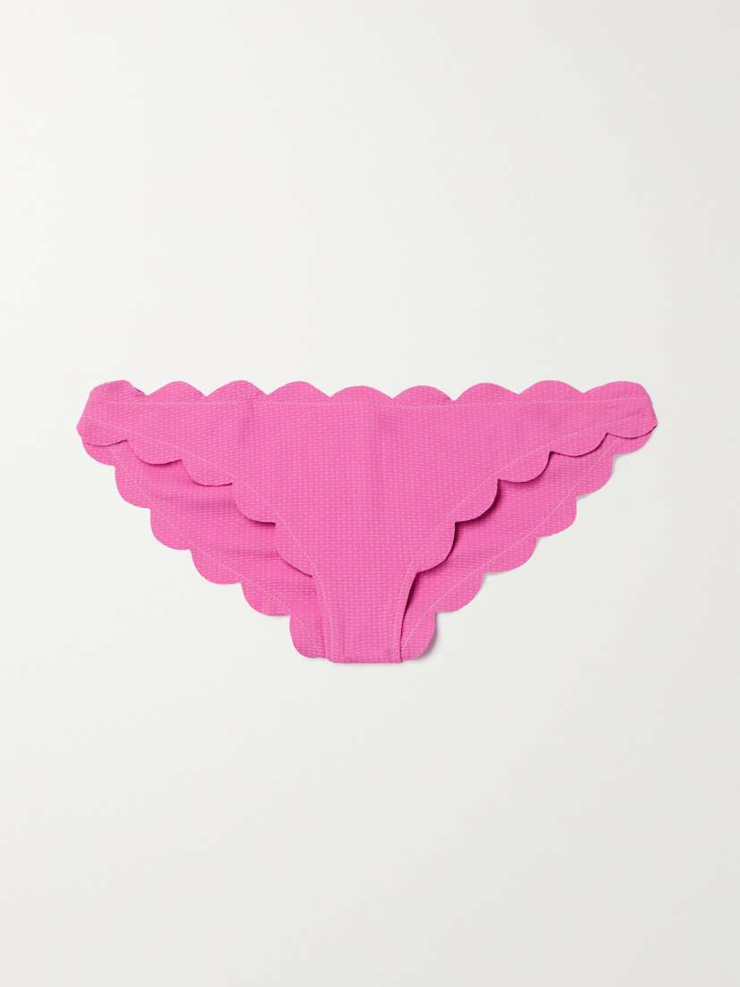 Marysia Antibes Scalloped Seersucker Bikini Briefs