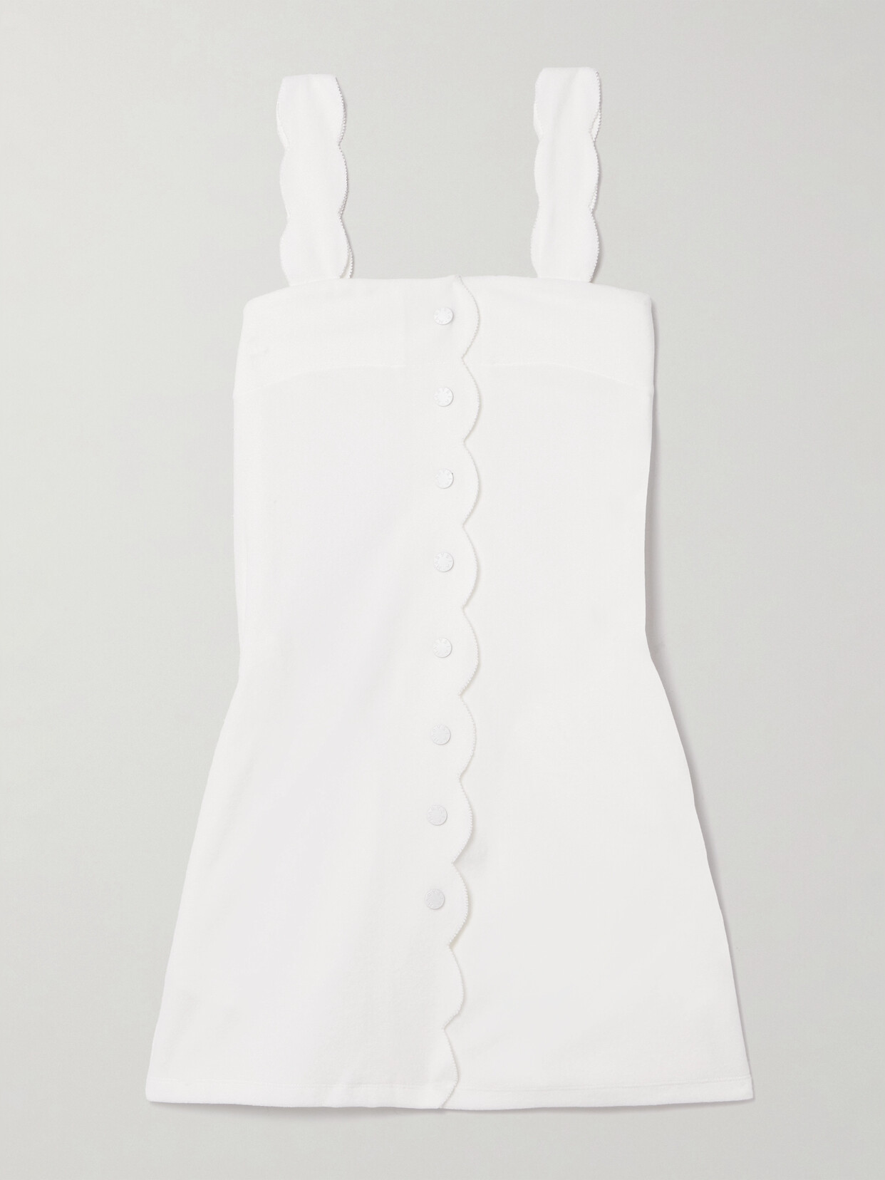 Marysia Towelette Scalloped Terry Mini Dress In White