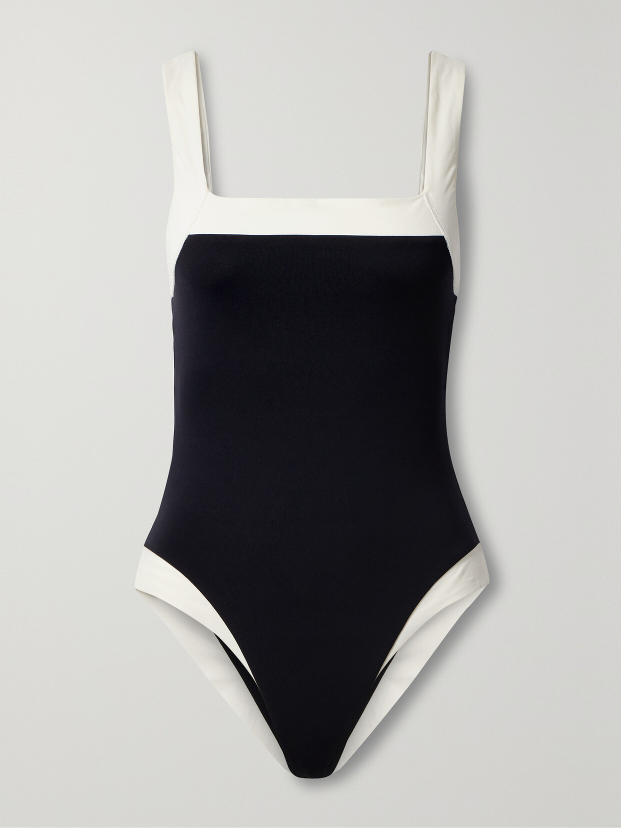 Marysia Two-tone Swimsuit In Black