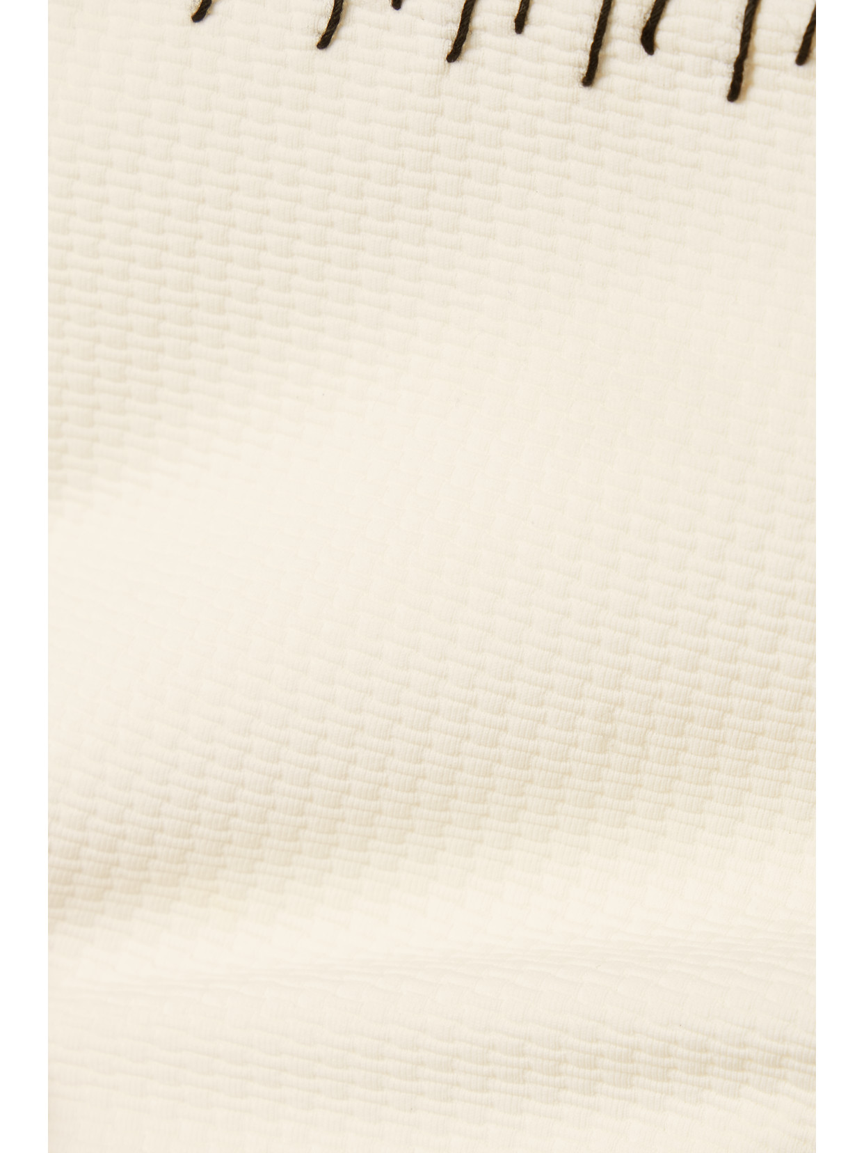 Marysia Barragan Embroidered Seersucker Bikini Briefs In White