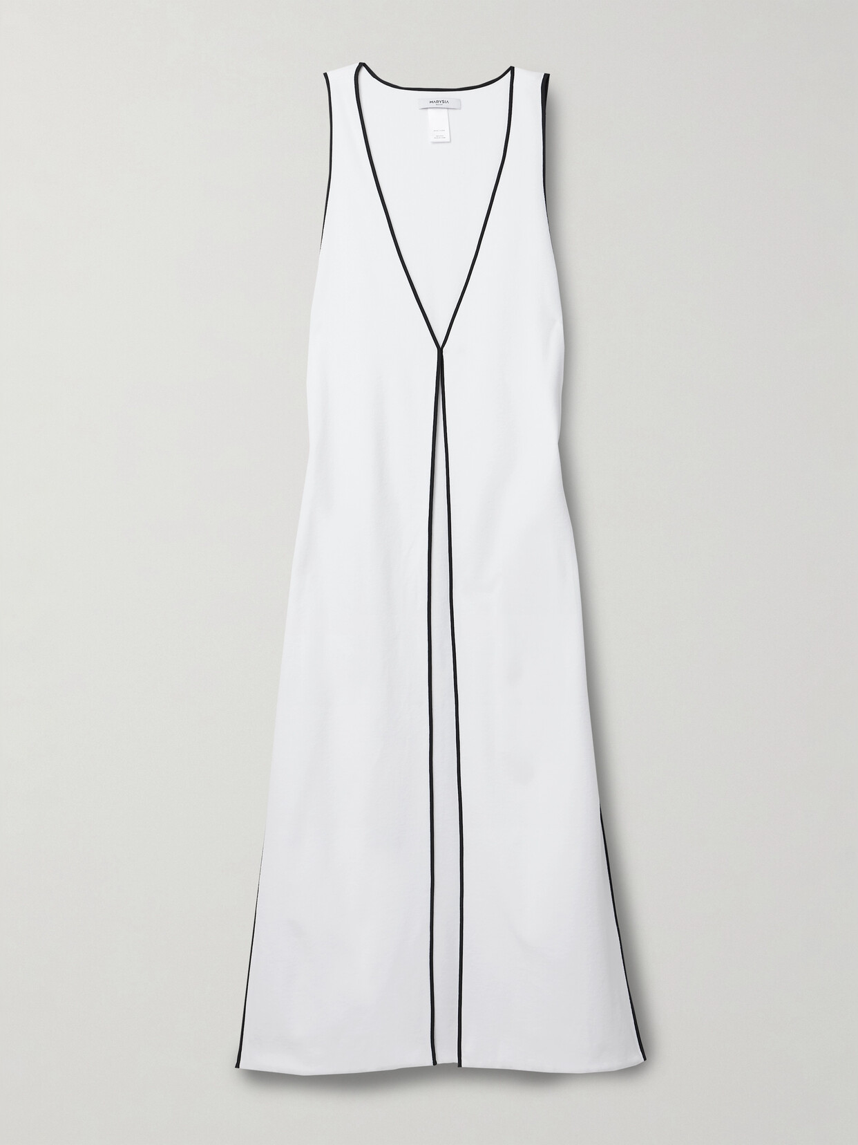 Marysia Aalto Crepe-trimmed Terry Tunic In White