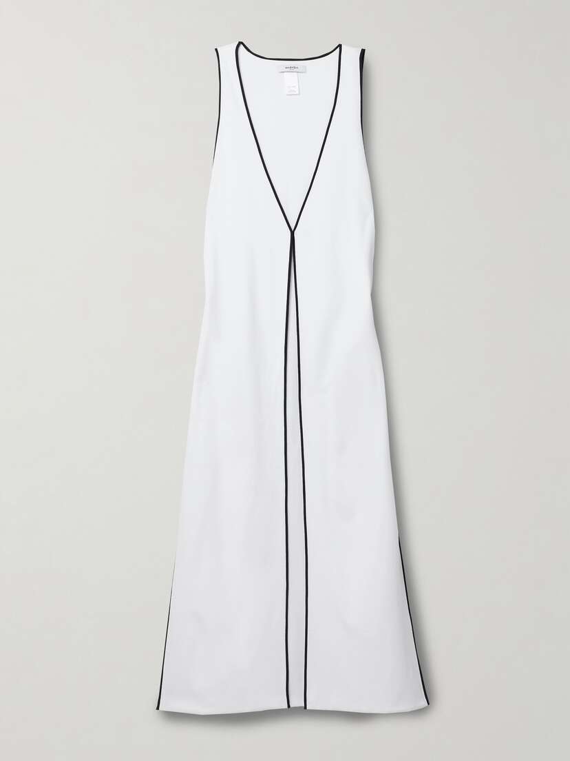 Marysia Aalto Crepe-trimmed Terry Tunic