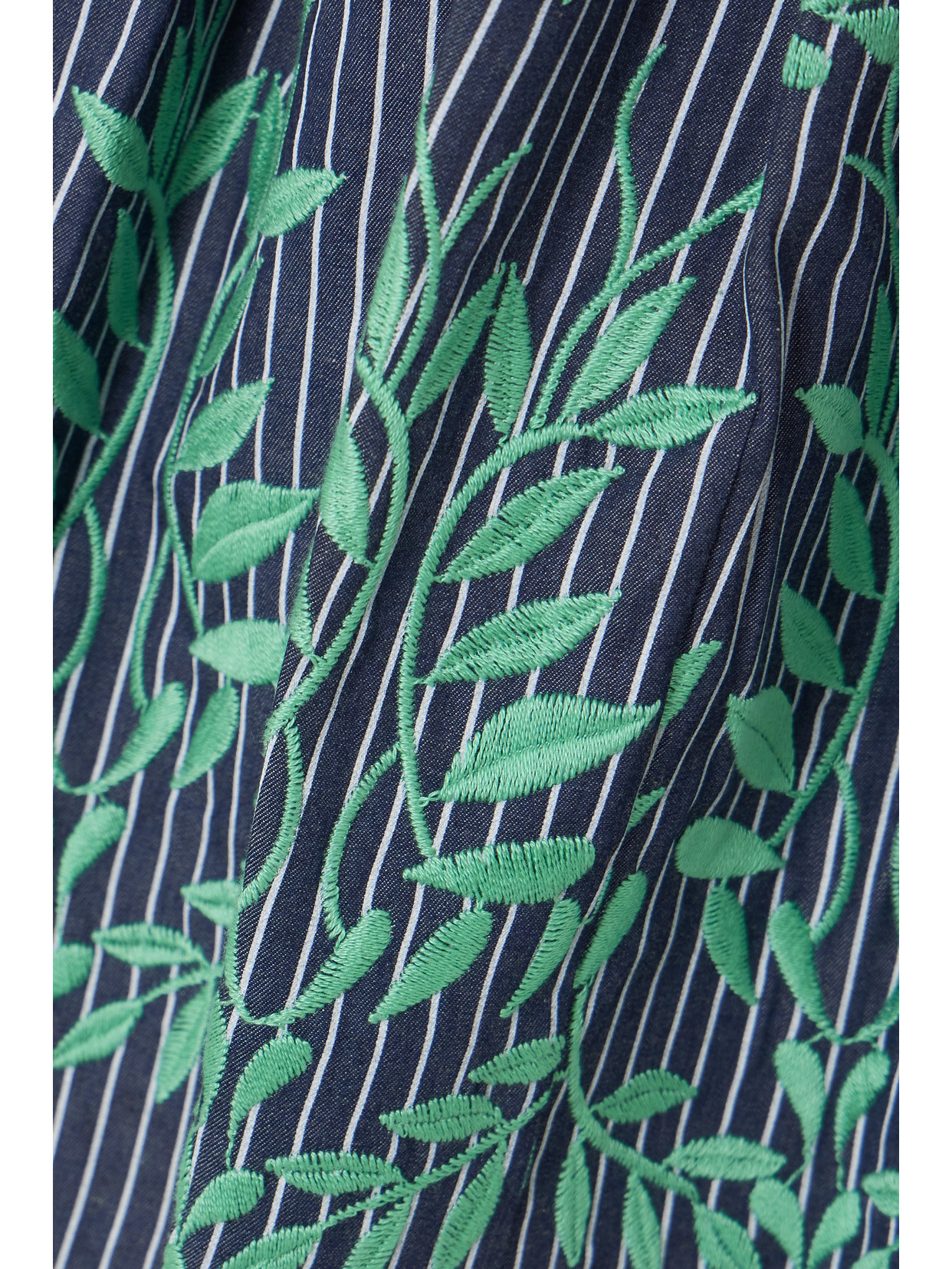 + Net Sustain Vanessa Embroidered Striped Cotton-Twill Midi