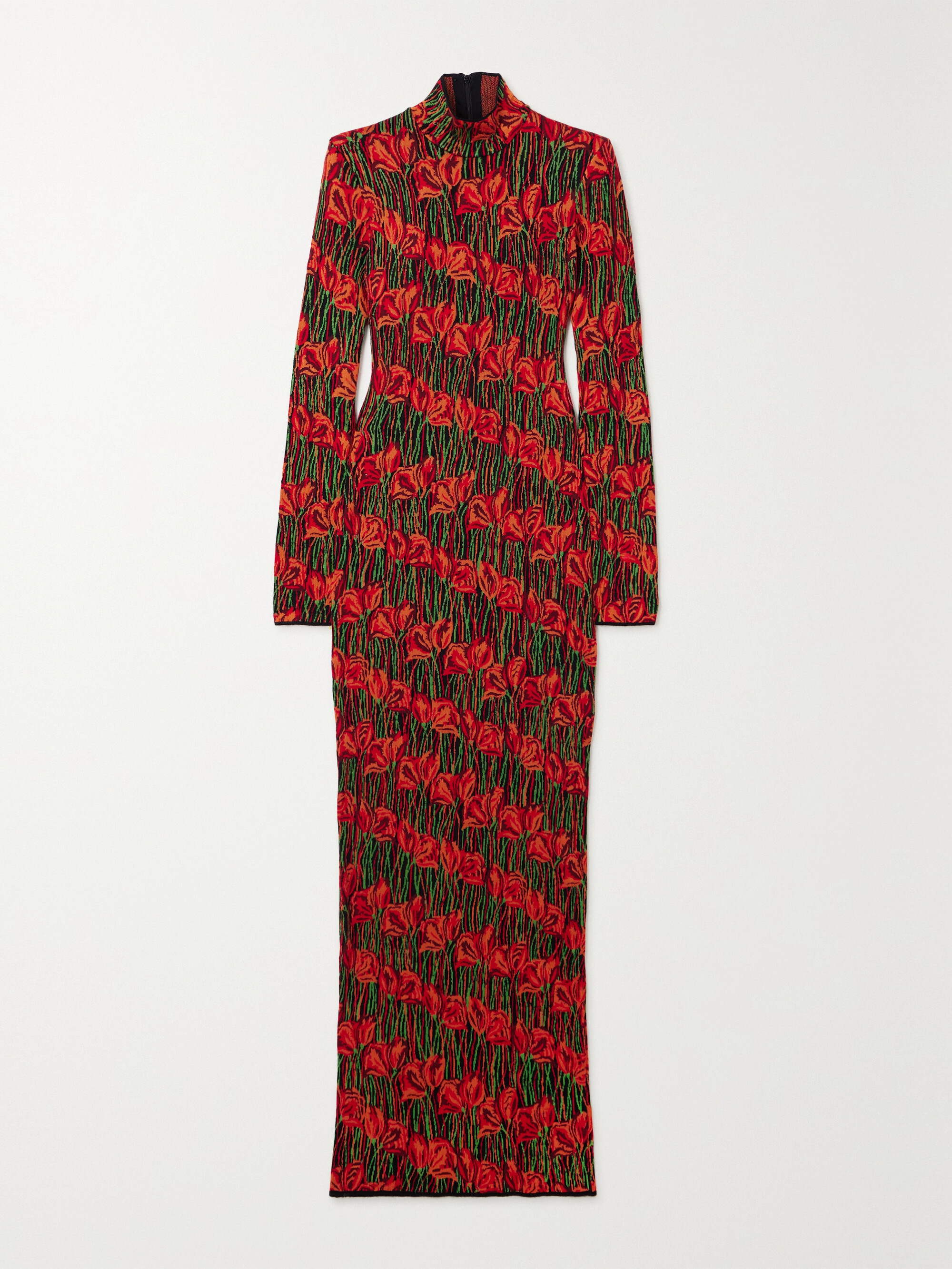 Pucci Open-back jacquard-knit turtleneck maxi dress thumbnail