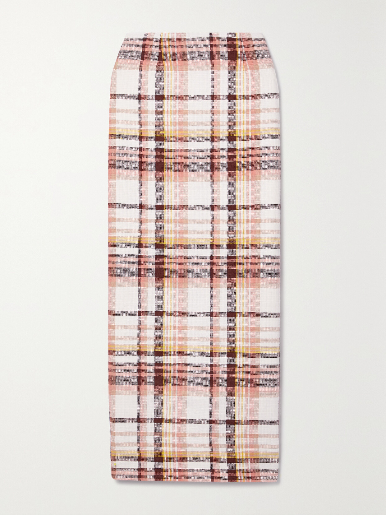 Shop Zimmermann Matchmaker Checked Linen And Cotton-blend Midi Skirt In Multi