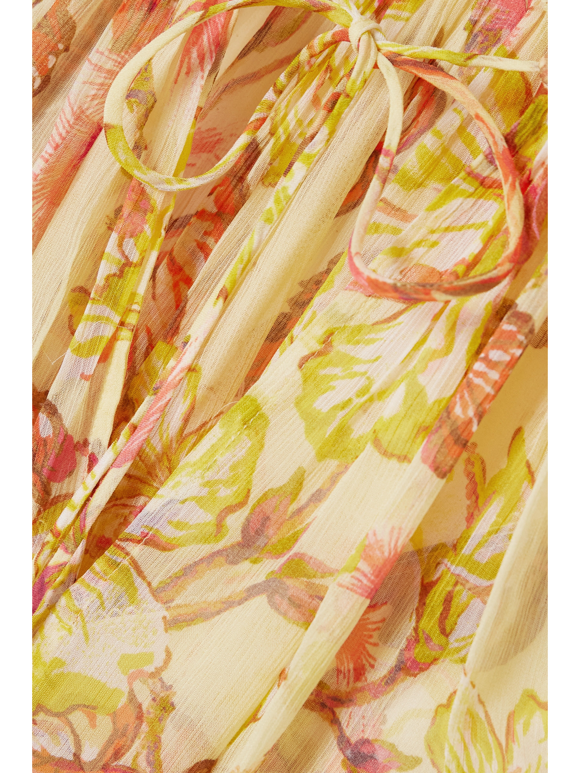 Zimmermann + NET SUSTAIN Matchmaker tiered floral-print crepon midi dress thumbnail
