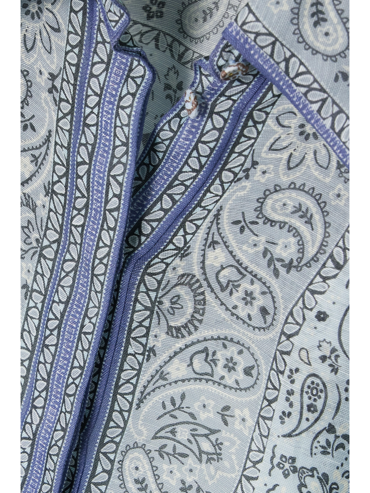 Zimmermann Matchmaker Printed Linen And Silk-blend Shirt In Blue