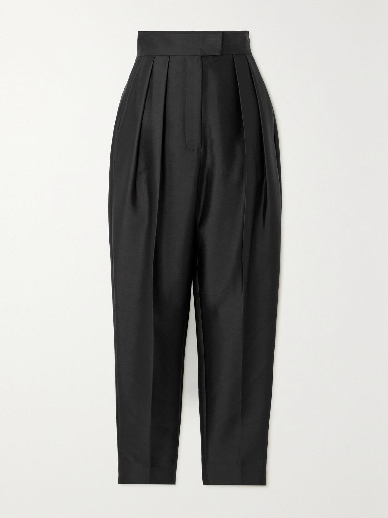 Zimmermann Matchmaker Pleated Wool And Silk-blend Tapered Pants