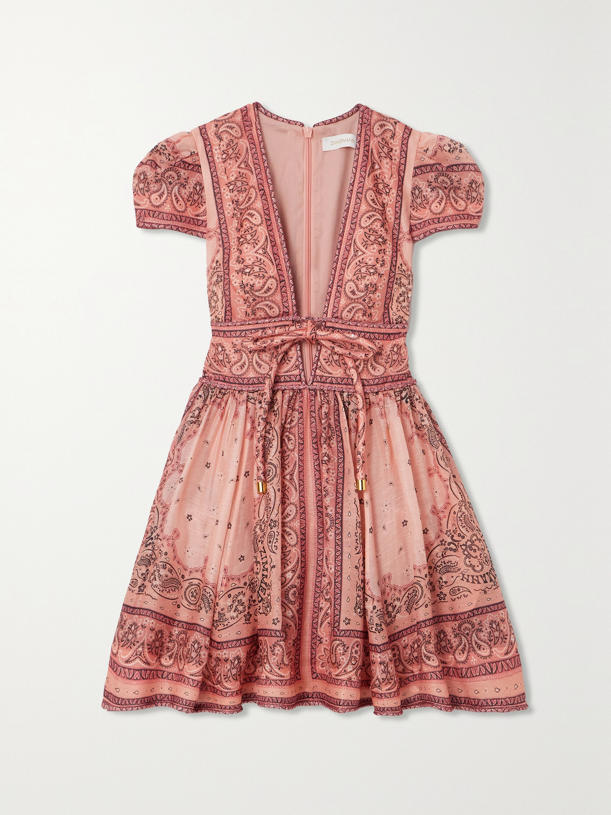 Zimmermann Matchmaker bandana-print linen and silk-blend mini dress thumbnail