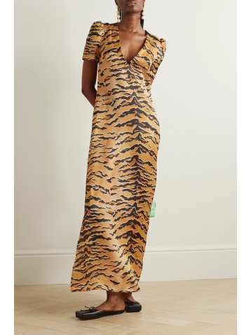 Zimmermann Matchmaker tiger-print silk maxi dress