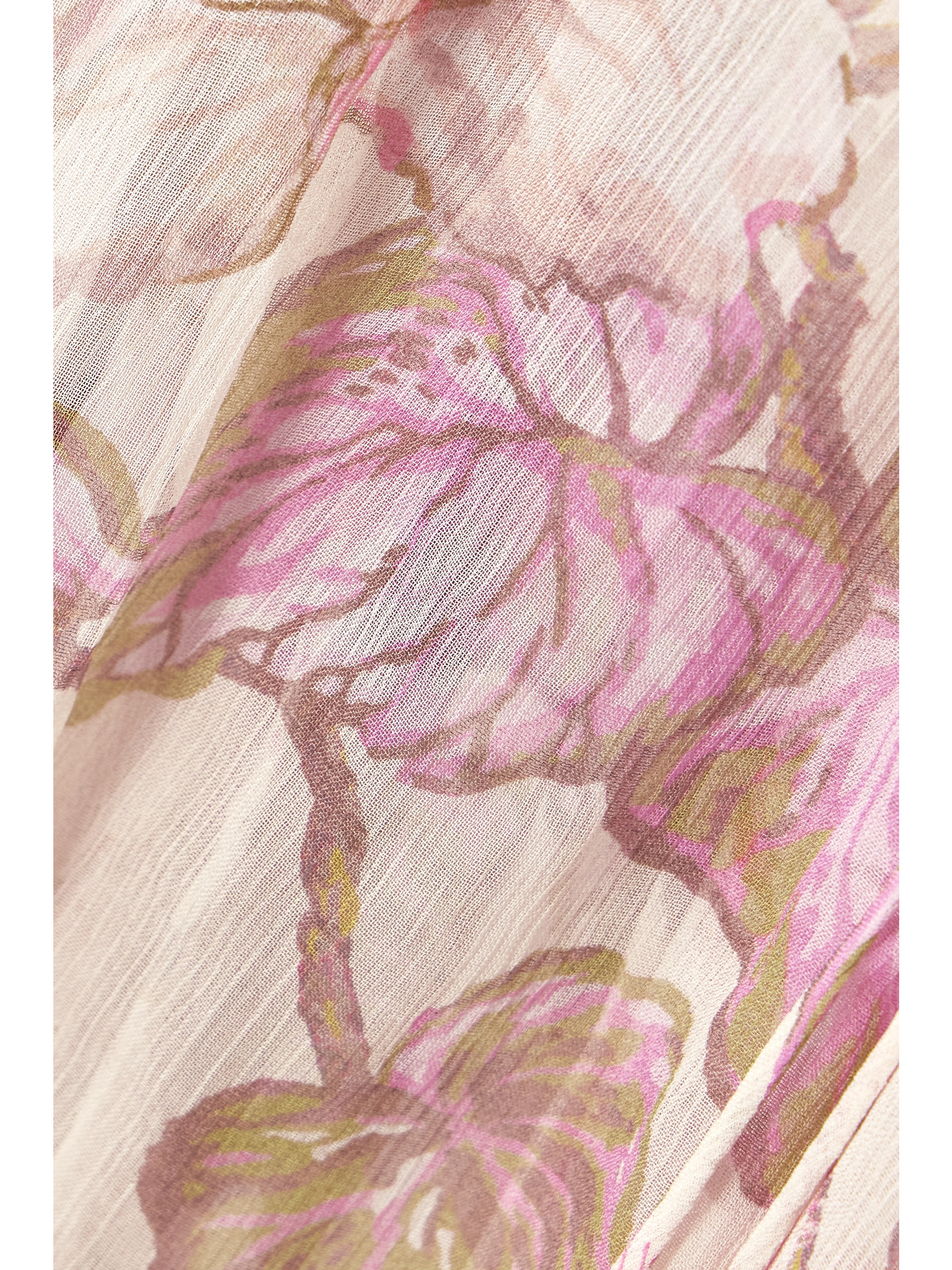 Zimmermann + NET SUSTAIN Matchmaker tie-detailed floral-print crepon blouse