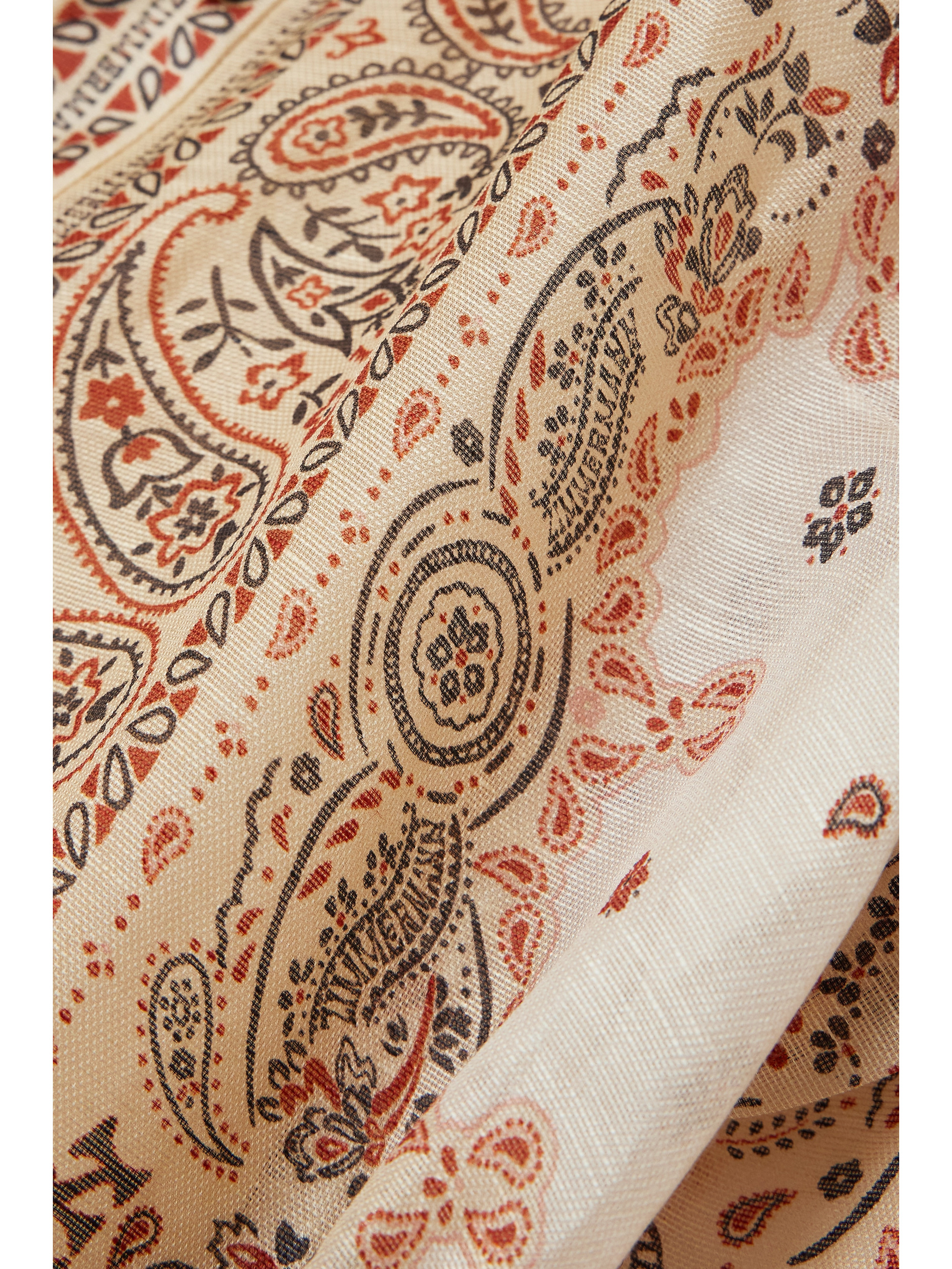 Zimmermann Paisley-print belted linen and silk-blend voile shirt dress thumbnail