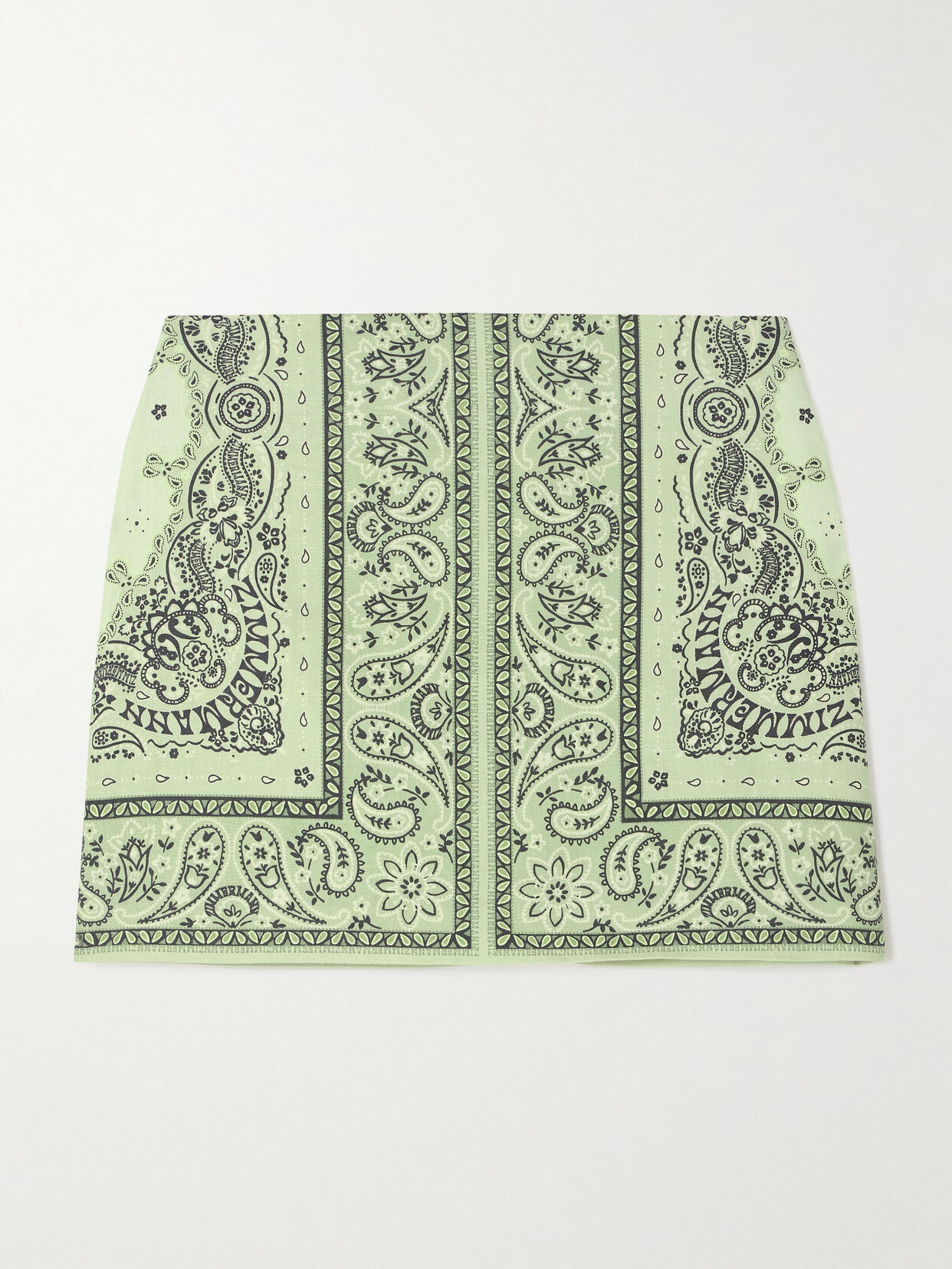 Zimmermann - Matchmaker Printed Linen Mini Skirt - Green