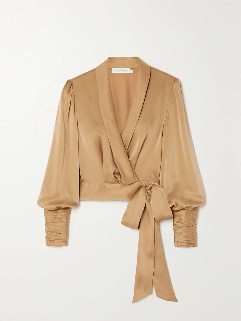 Zimmermann Silk-satin Wrap Top