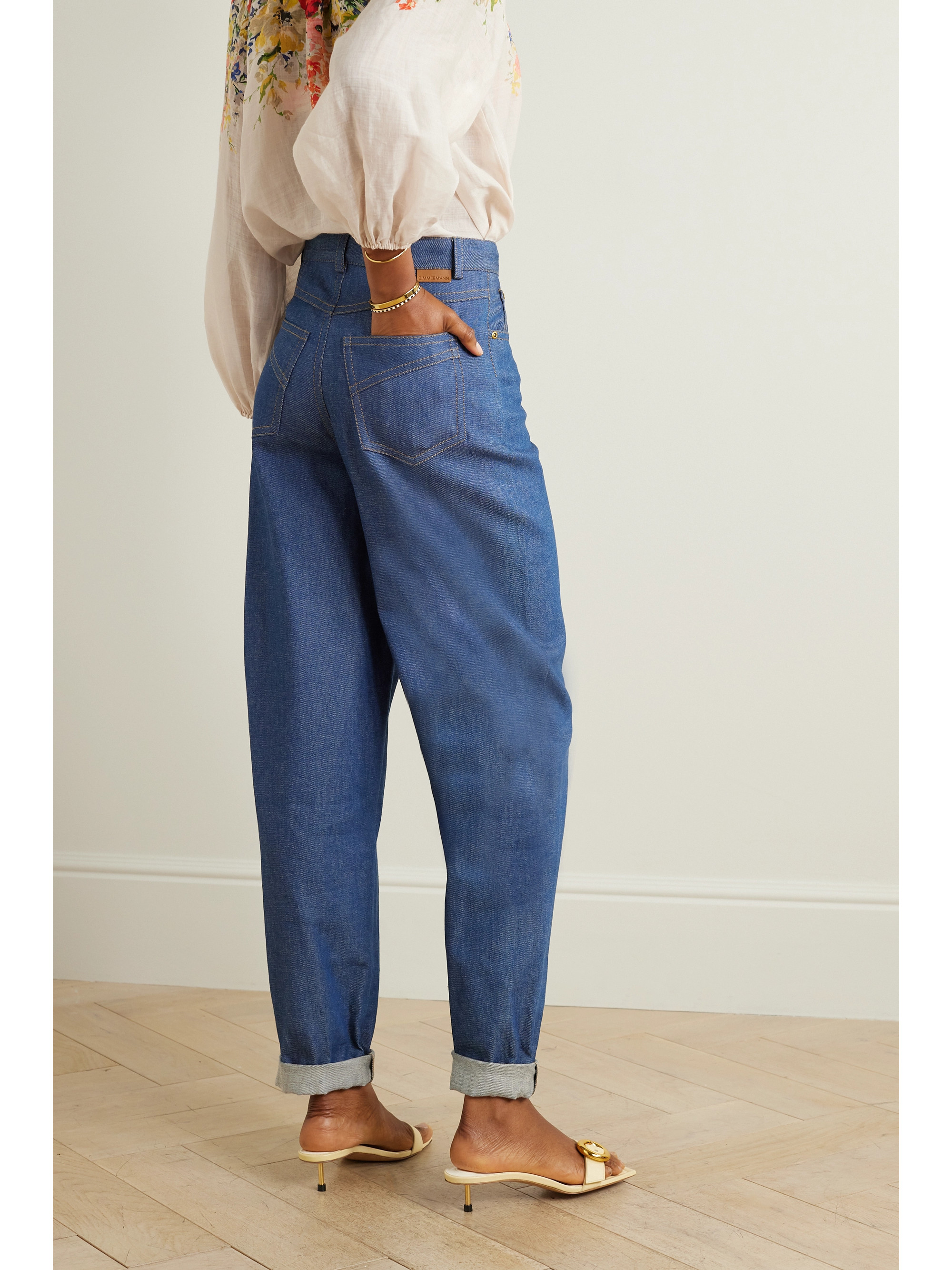 Zimmermann Matchmaker high-rise tapered jeans