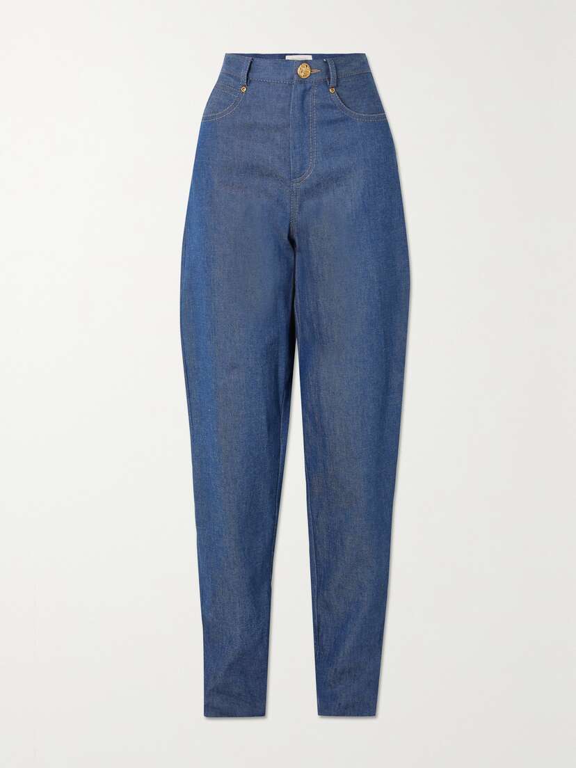 Zimmermann Matchmaker High-rise Tapered Jeans
