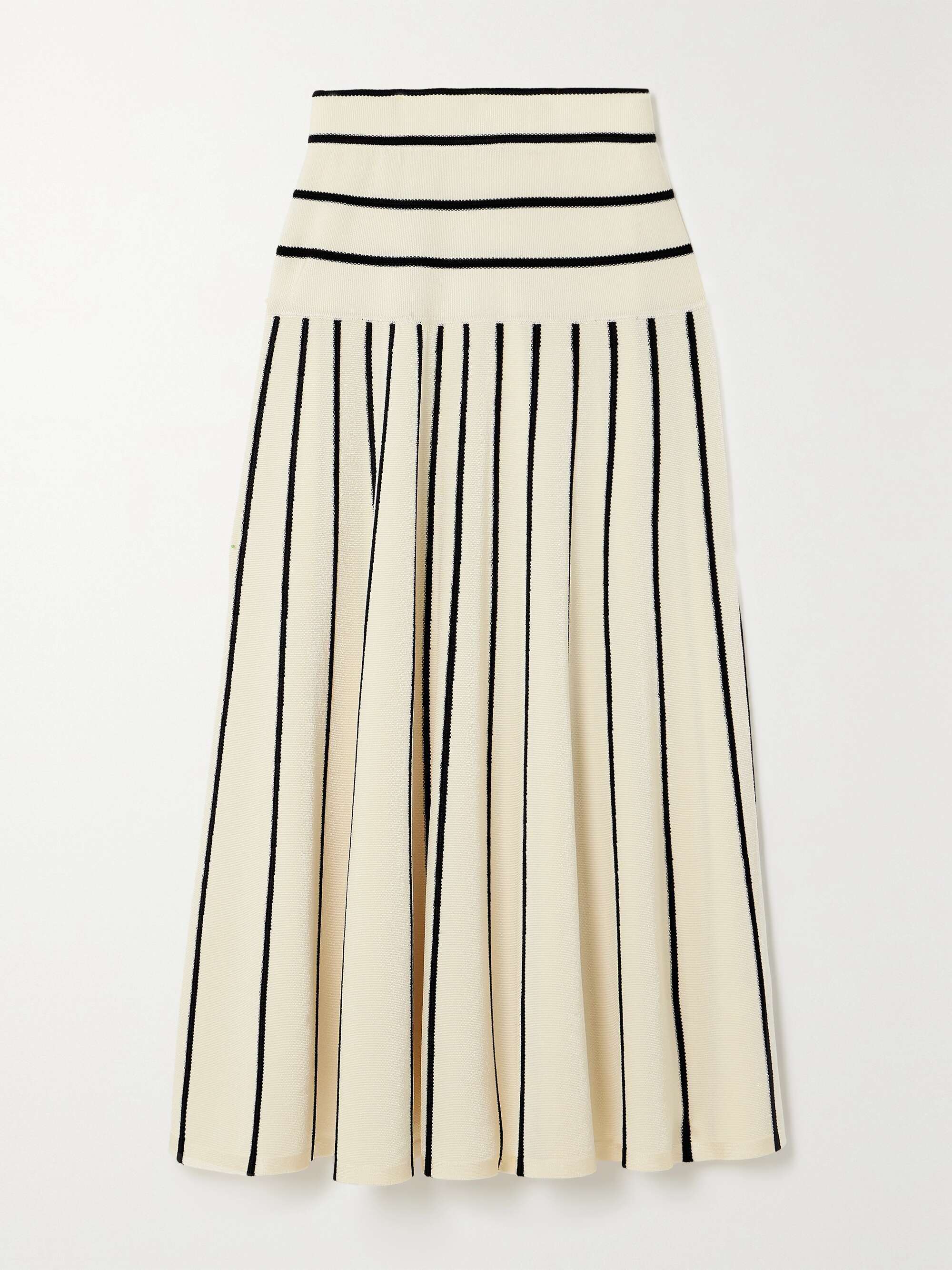 ZIMMERMANN Matchmaker striped knitted midi skirt | NET-A-PORTER