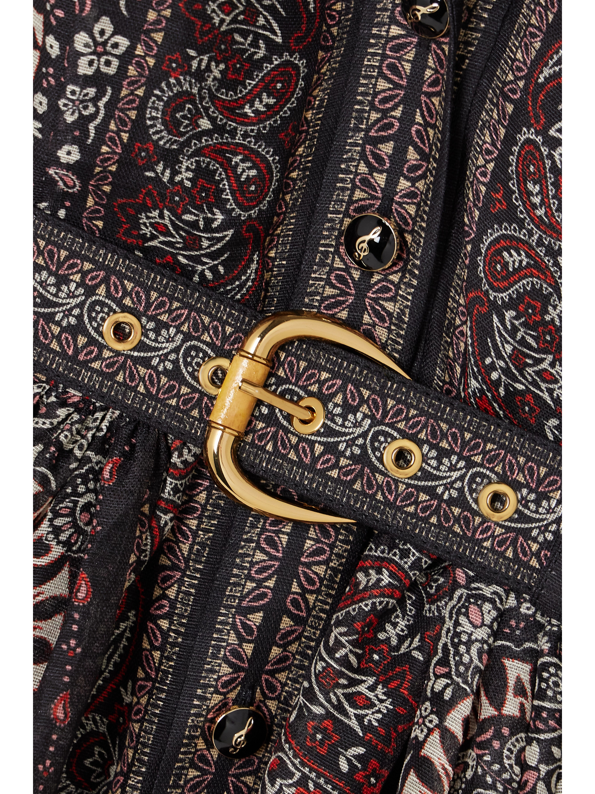 Zimmermann Matchmaker belted paisley-print linen and silk-blend mini dress thumbnail