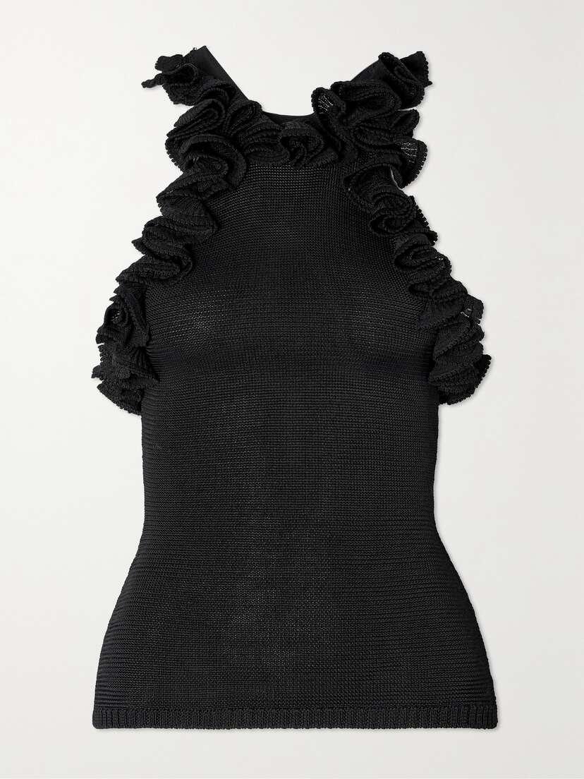 Zimmermann Matchmaker Ruffled Knitted Tank