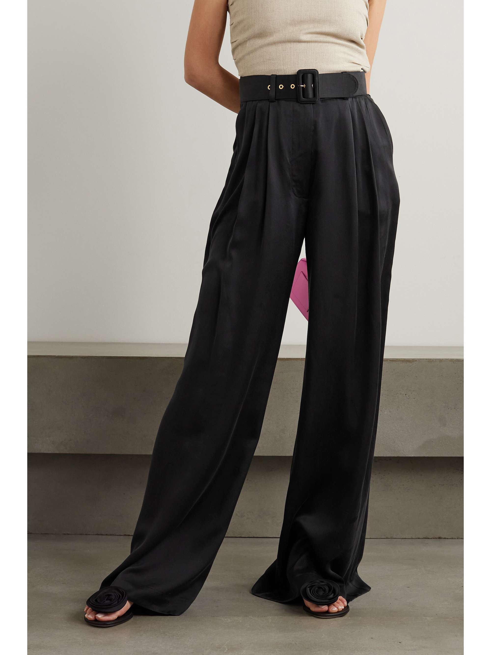 FRKM SCD CROWD - Pleated Wideleg Pants エフアールケーエム