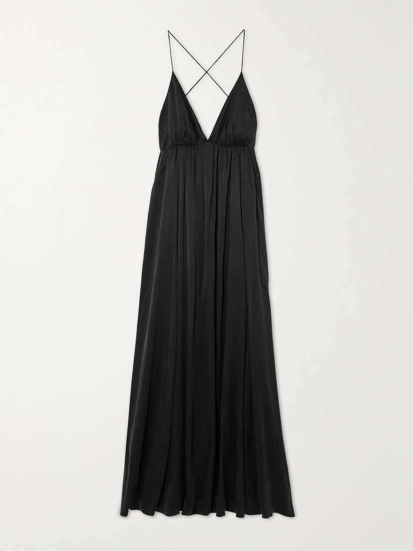 Zimmermann Open-back Gathered Silk Maxi Dress
