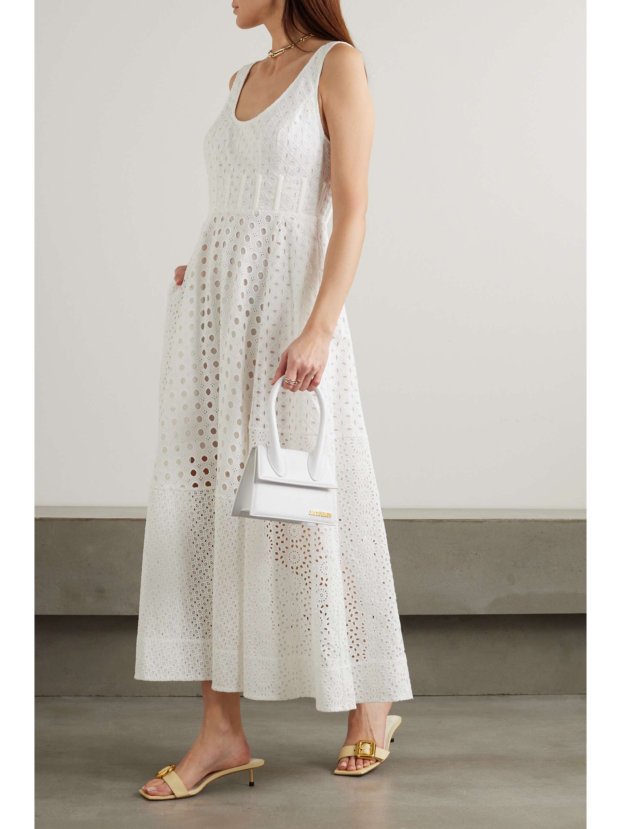 ZIMMERMANN Matchmaker broderie anglaise cotton midi dress | NET-A-PORTER