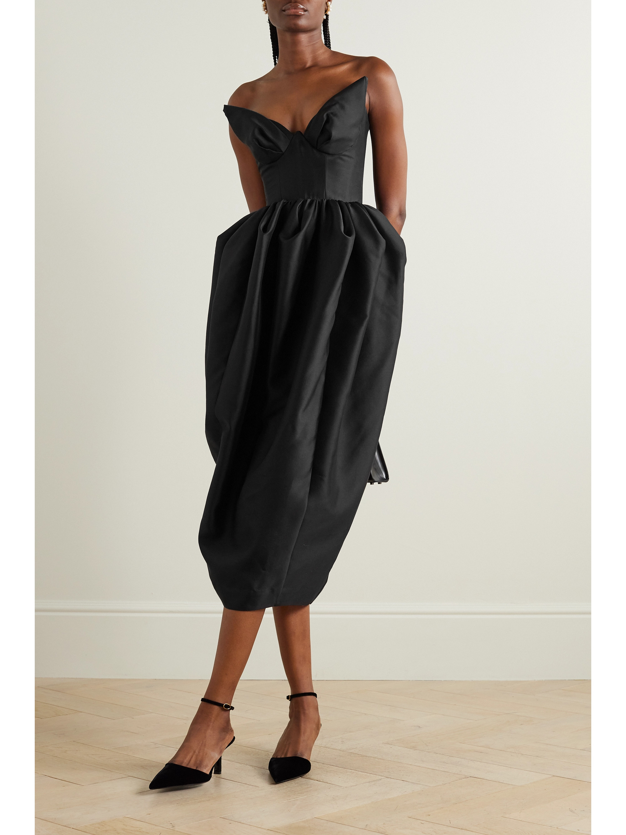 Zimmermann Matchmaker silk and wool-blend twill bustier midi dress