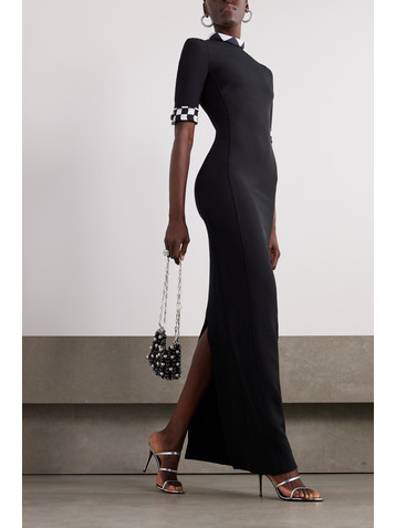 Pucci Checked stretch-crepe maxi dress