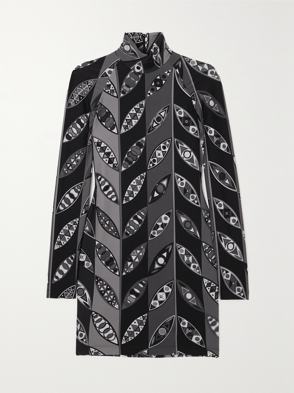 PUCCI Printed Stretch-jersey Mini Dress - Black