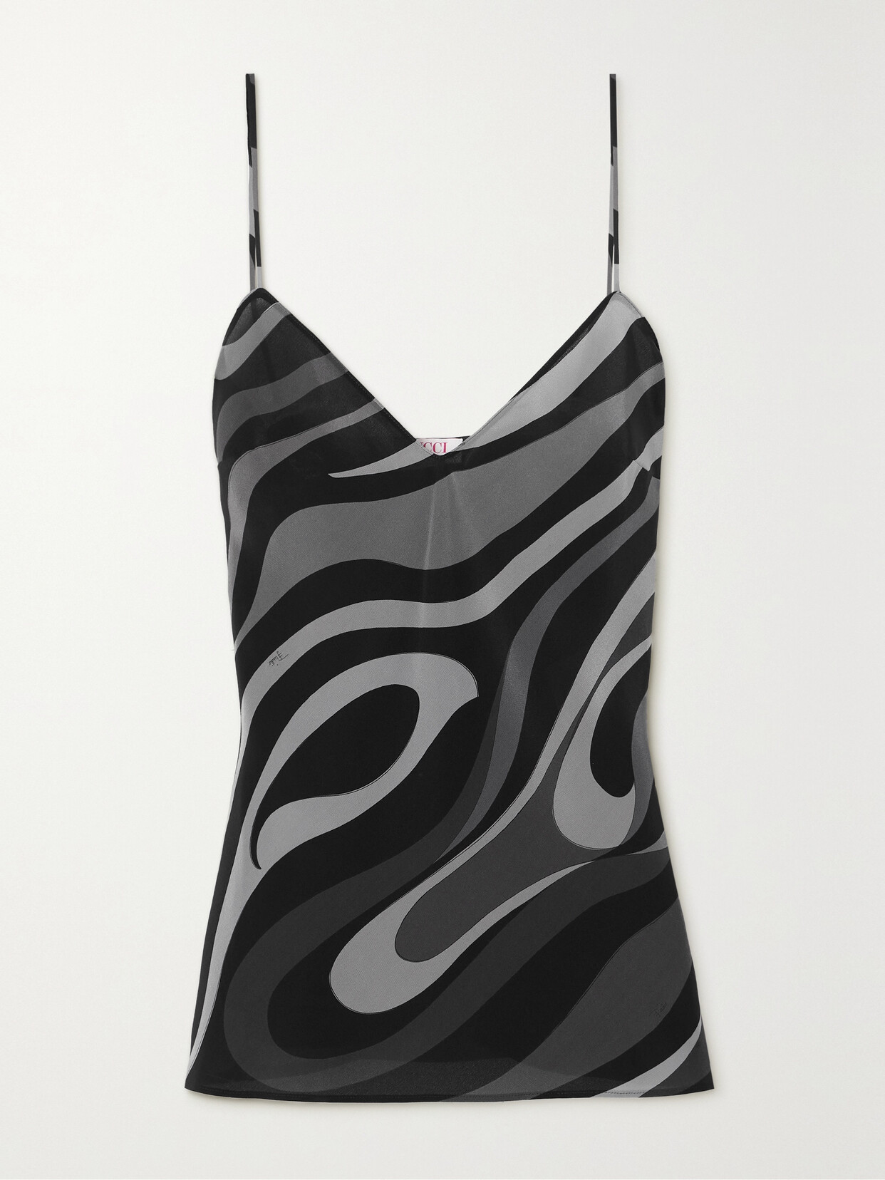 PUCCI Printed Silk Crepe De Chine Camisole - Black