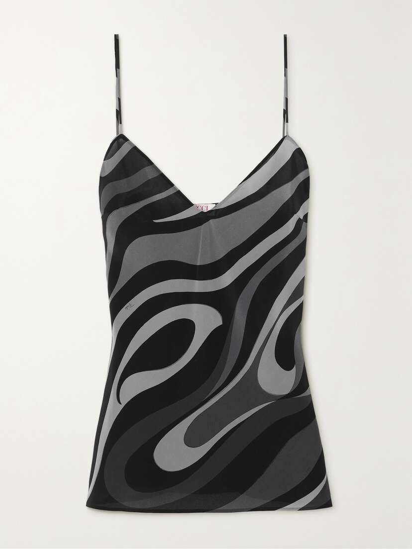 PUCCI Printed Silk Crepe De Chine Camisole