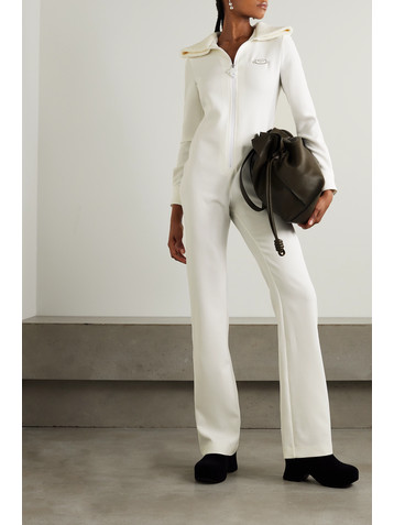 Pucci Embellished knit-trimmed stretch-crepe jumpsuit