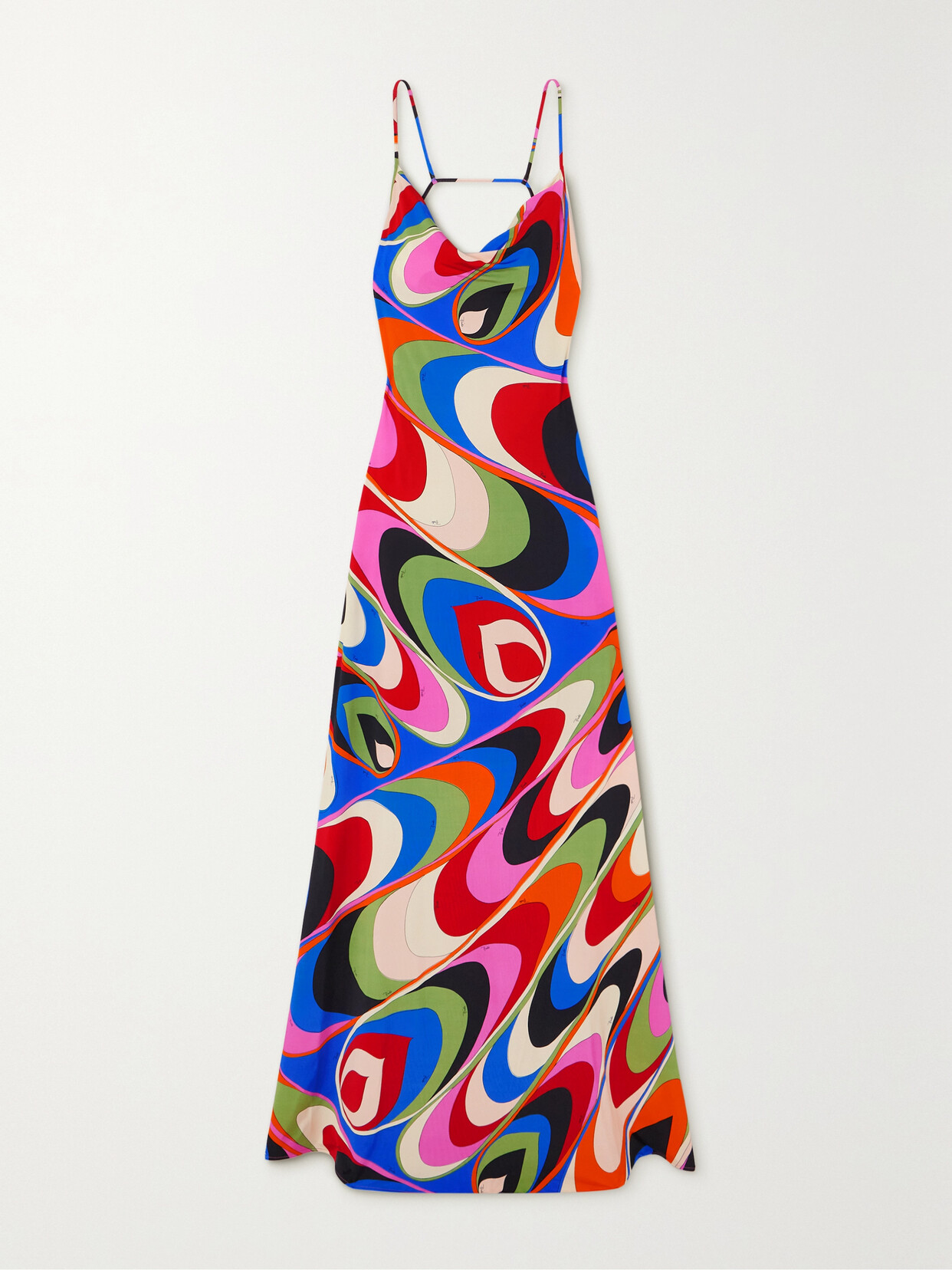 Pucci Printed Stretch-jersey Maxi Dress In Blue