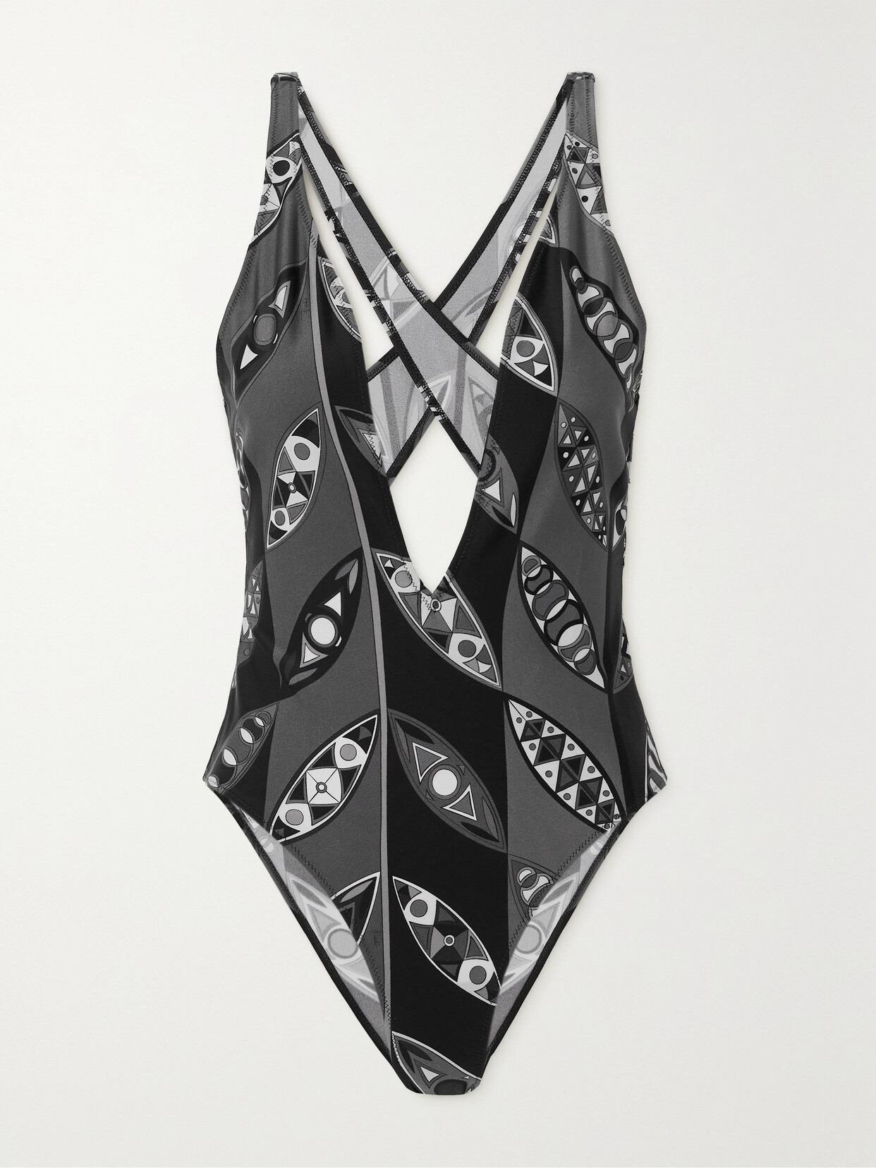PUCCI Printed Open-back Swimsuit - Black