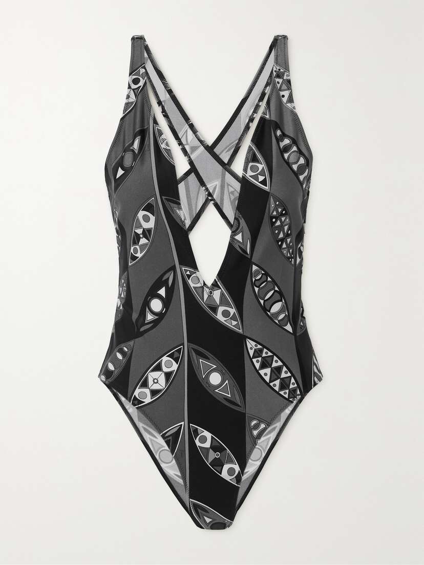 PUCCI Printed Open-back Swimsuit