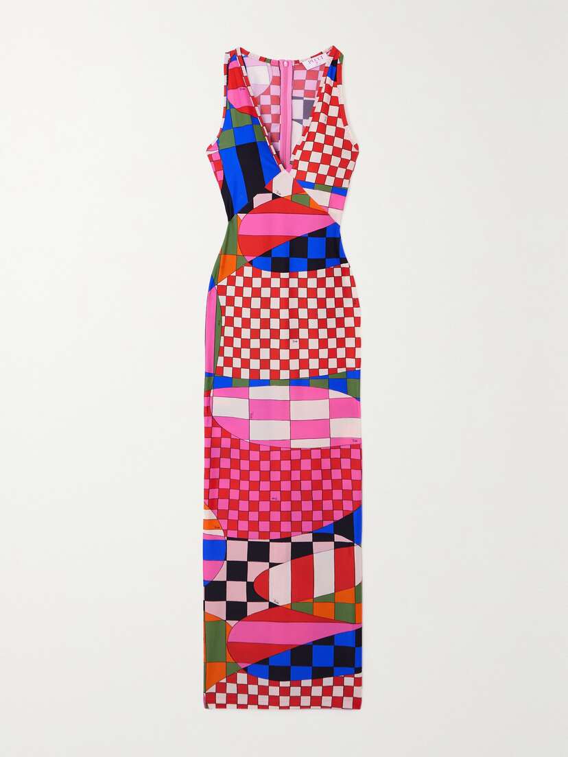 PUCCI Printed Stretch-jersey Maxi Dress