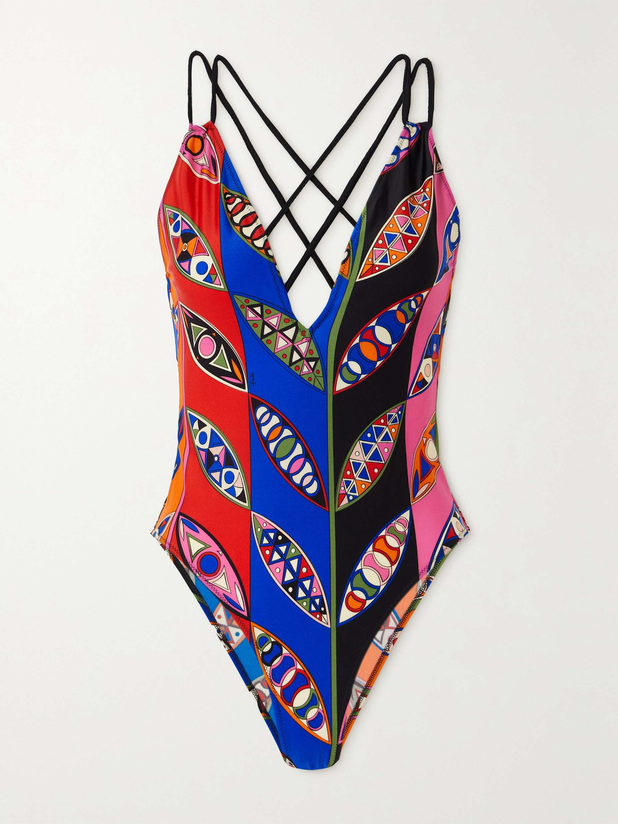 PUCCI Printed halterneck swimsuit | NET-A-PORTER