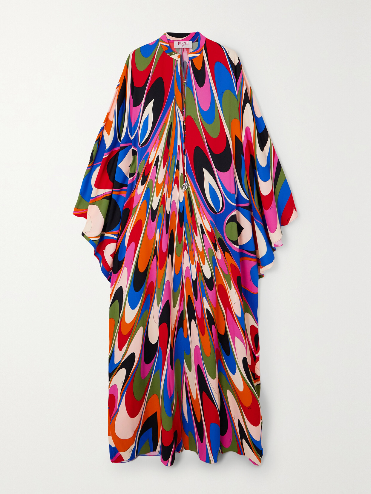 PUCCI - Printed Stretch-satin Kaftan - Blue