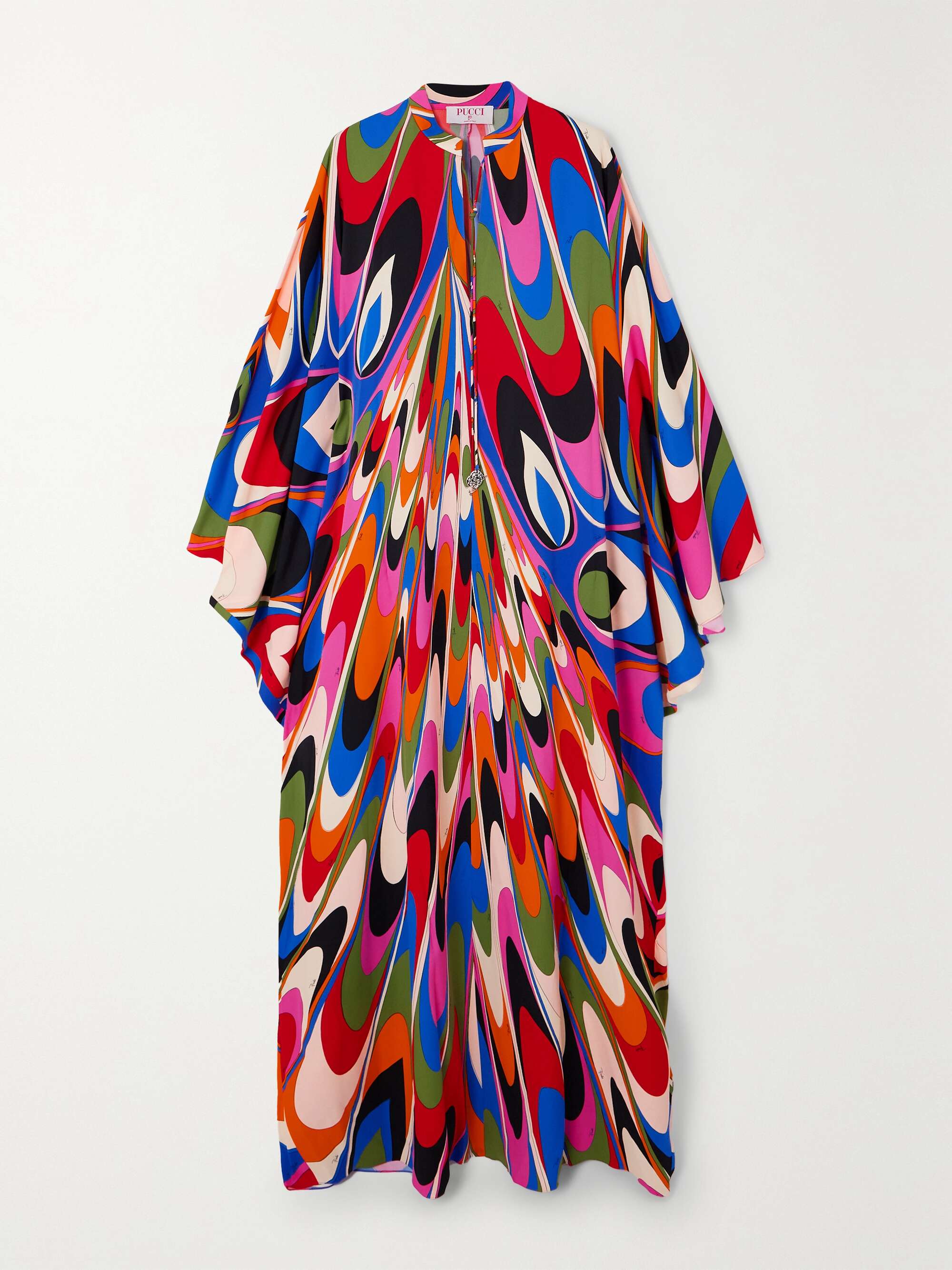 PUCCI Printed stretch-satin kaftan | NET-A-PORTER