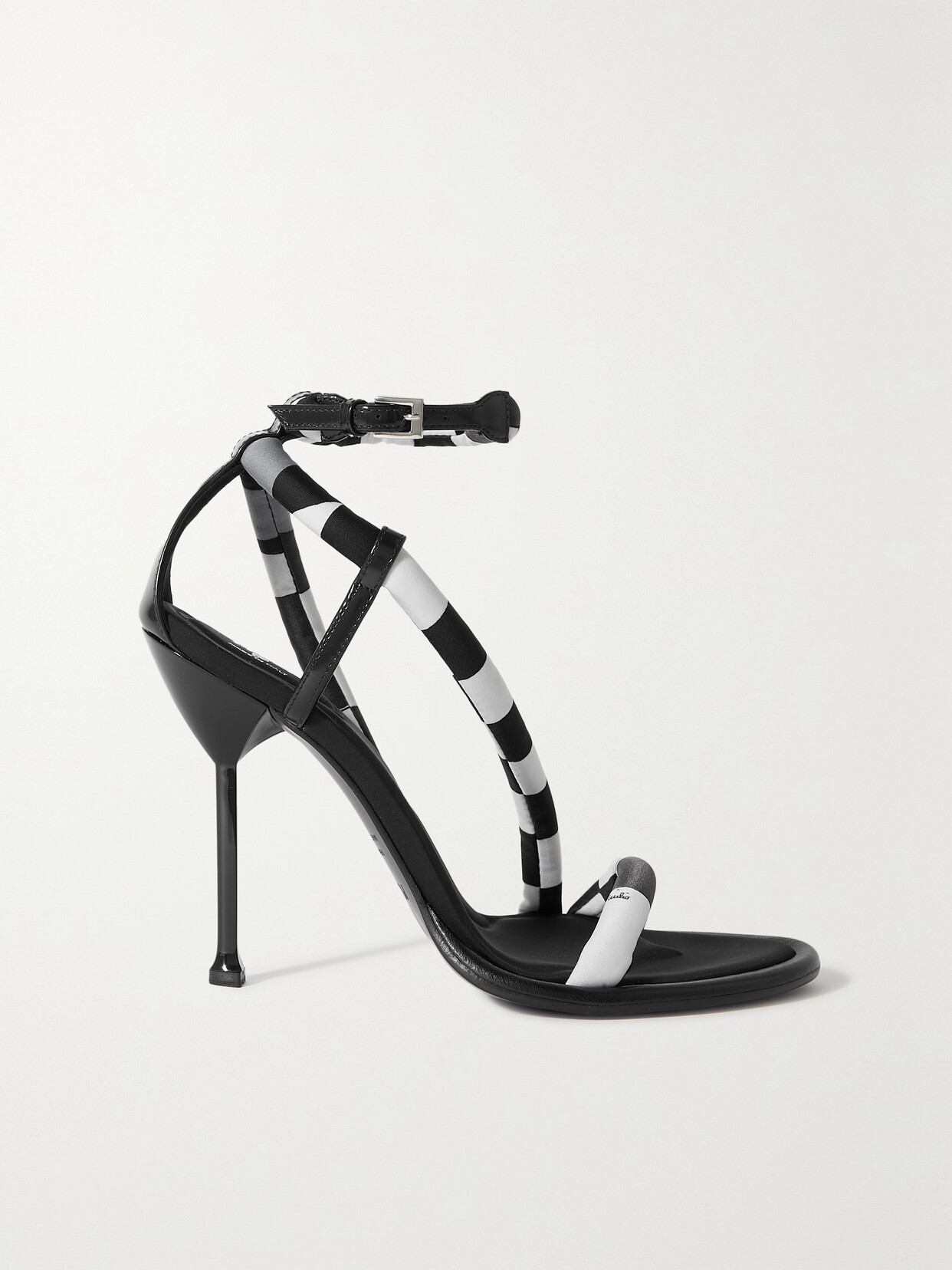 Pucci Patent-leather Trimmed Printed Shell Sandals In Black