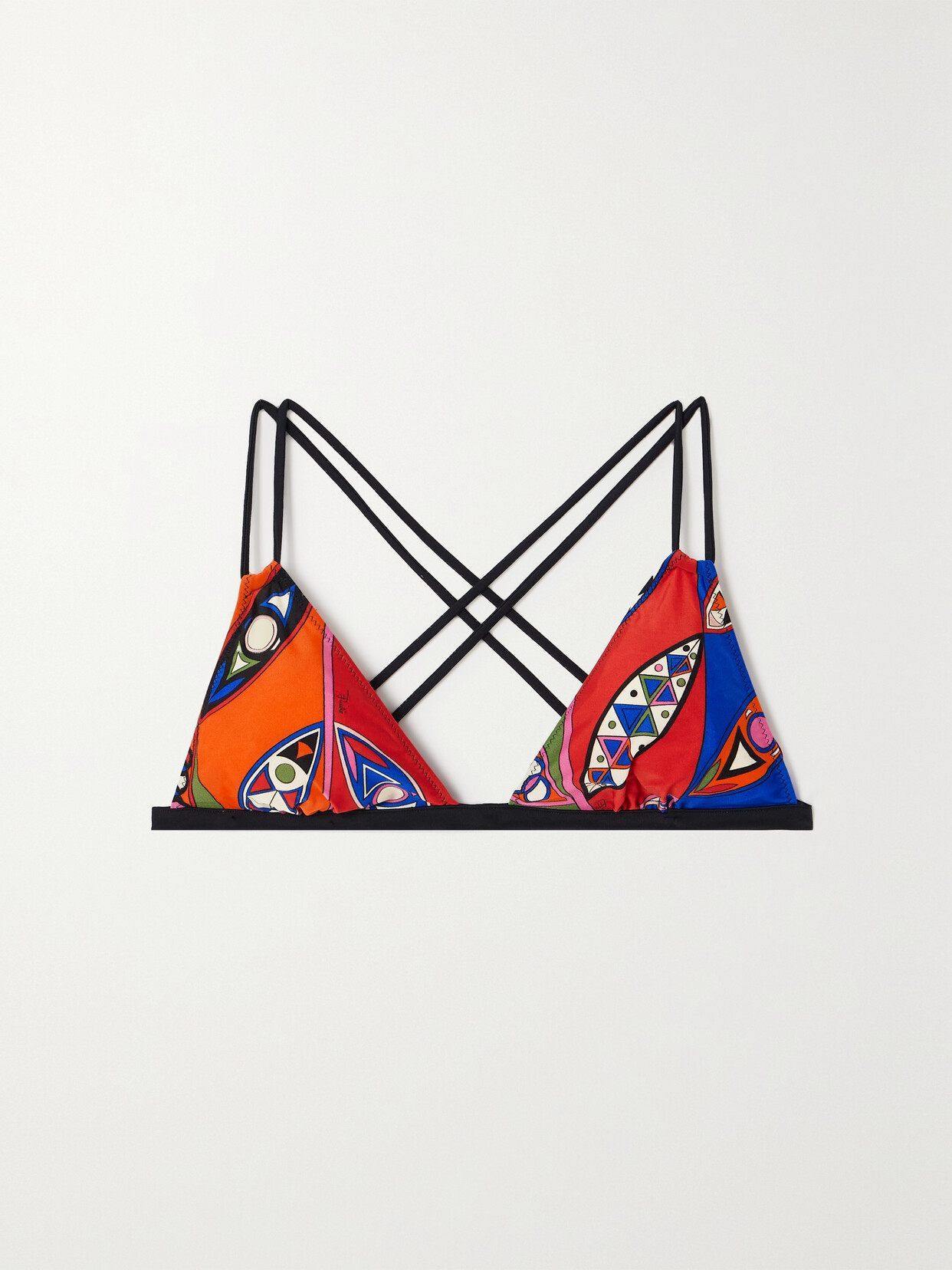 PUCCI Printed Triangle Bikini Top - Pink