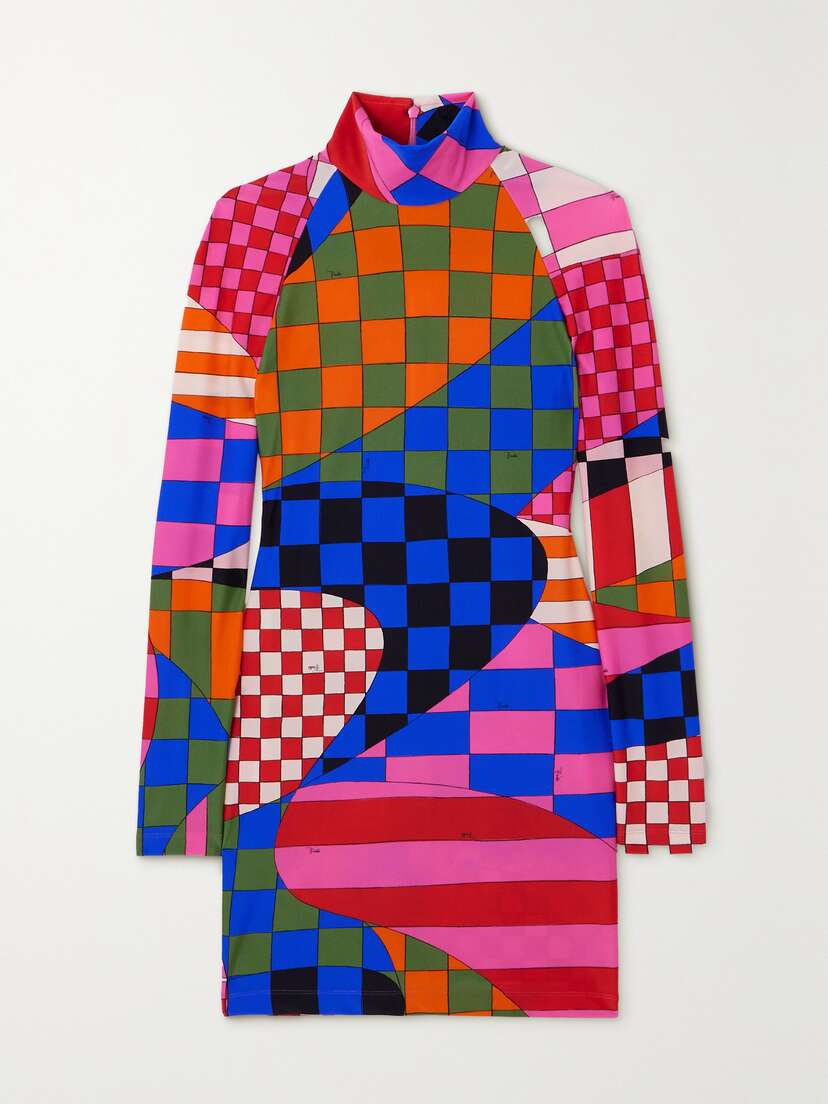 PUCCI Printed Stretch-jersey Mini Dress