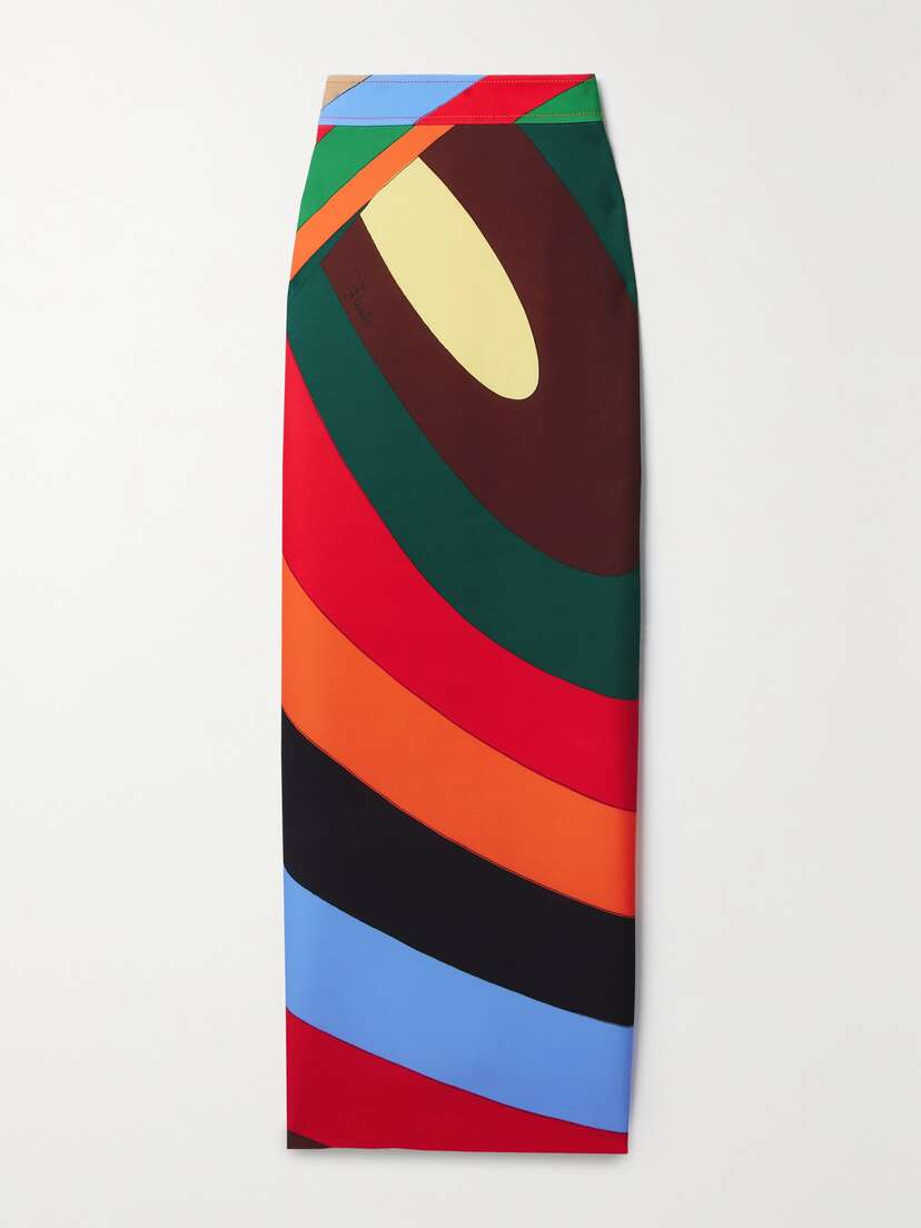 PUCCI Printed Stretch-crepe Maxi Skirt