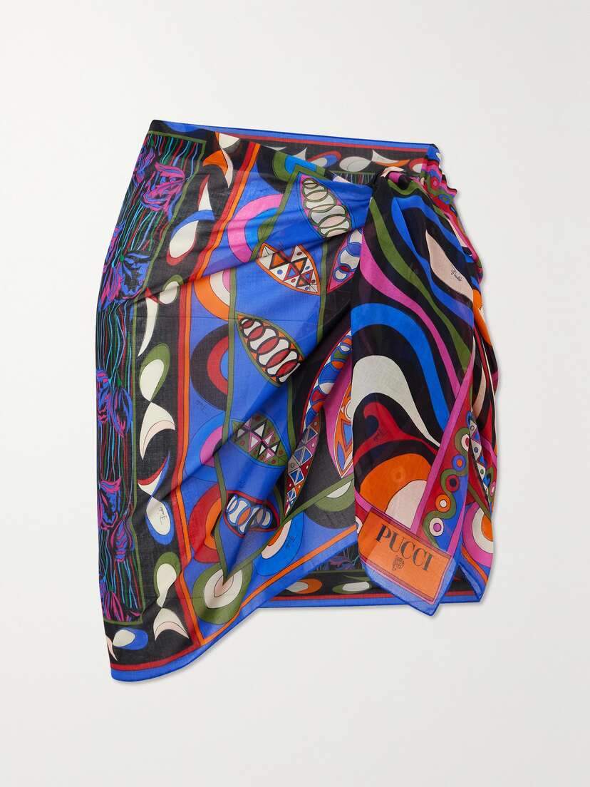PUCCI Printed Cotton-voile Pareo