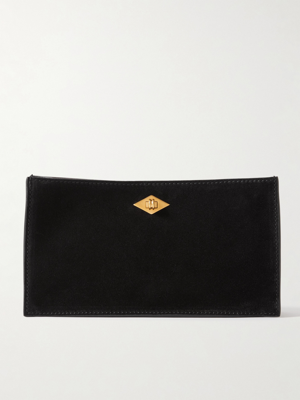 Metier Ease Suede Clutch In Black