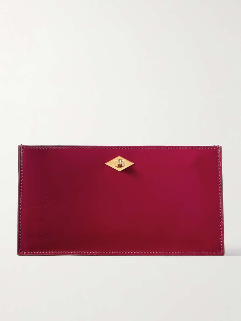 Métier Ease Glossed-leather Clutch