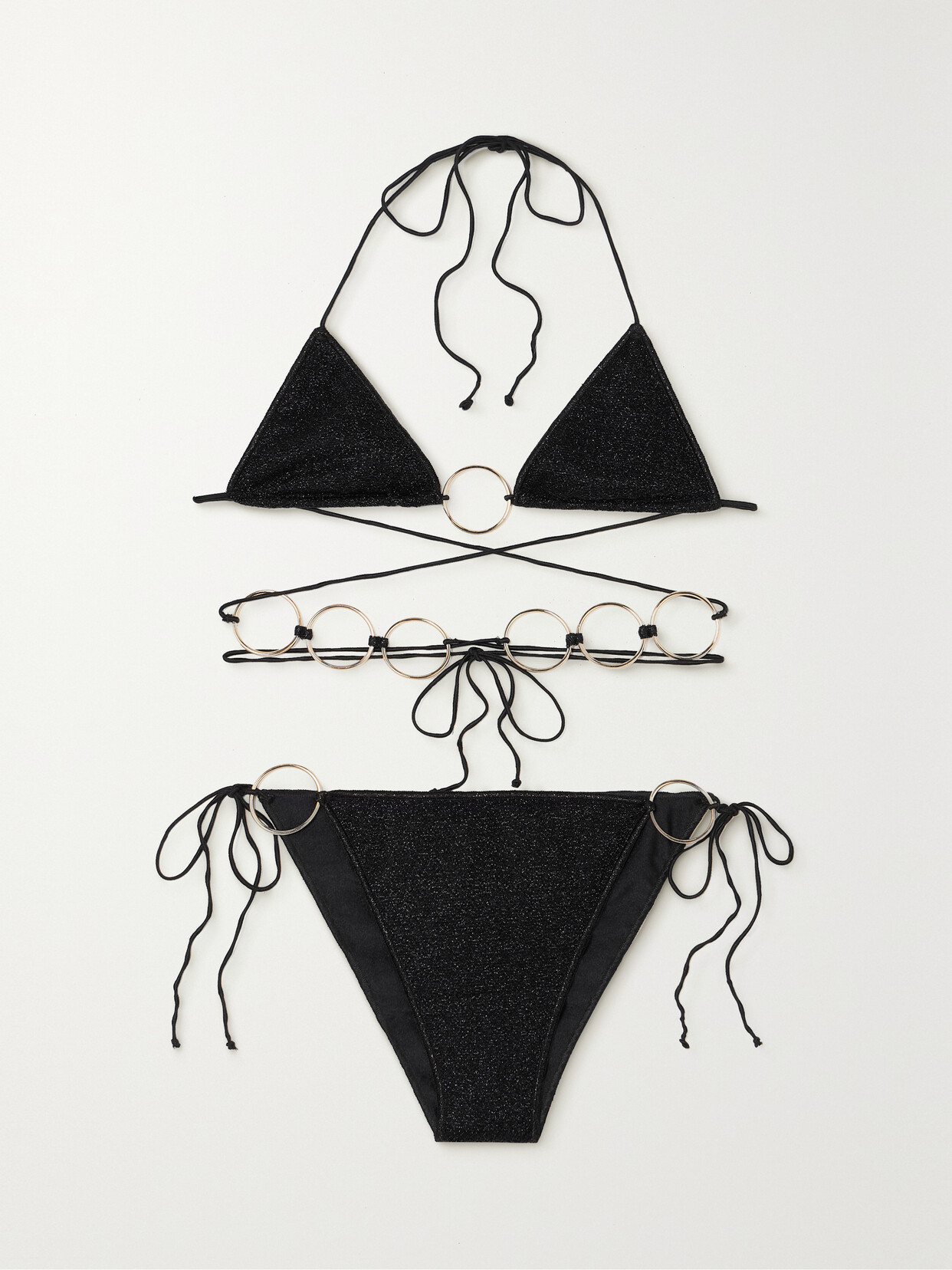 Oséree Lumière Metallic Bikini - Black