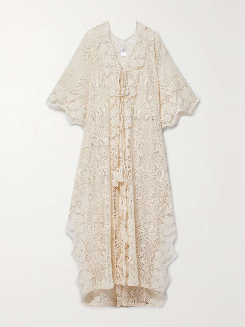 Miguelina Arelis Cotton Guipure Lace Kaftan