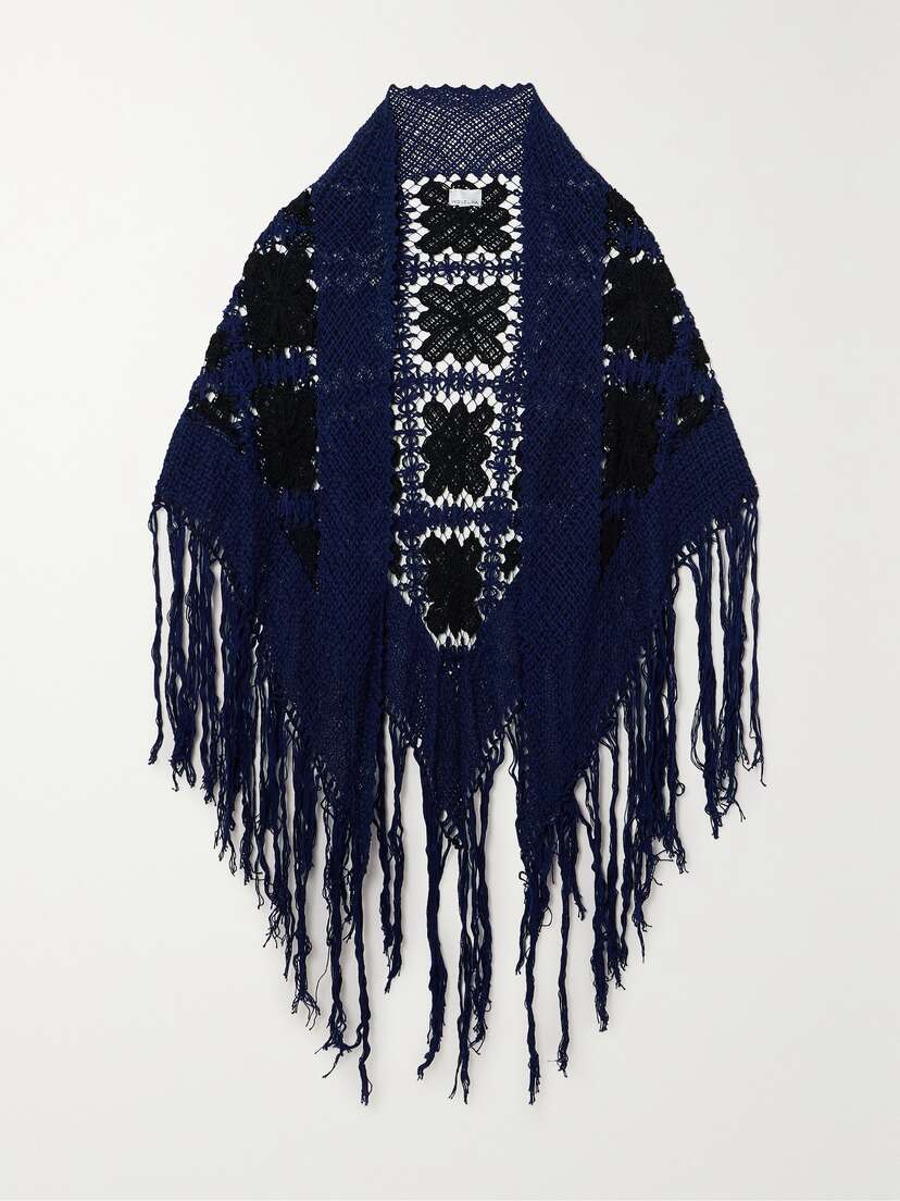 Miguelina + Net Sustain Crocheted Cotton Wrap