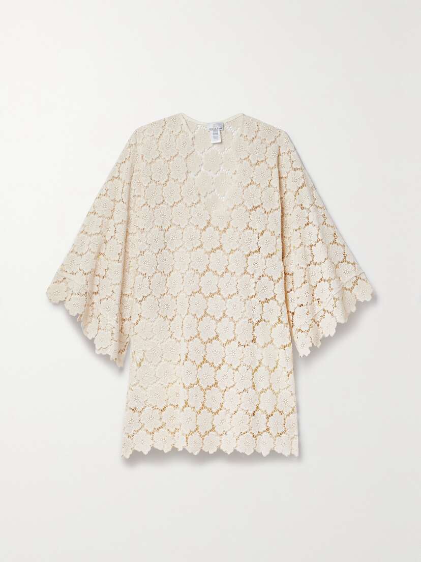 Miguelina Gianina Cotton Guipure Lace Top